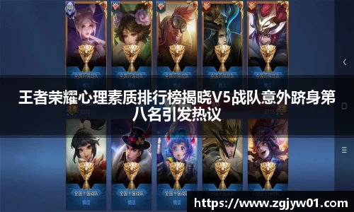 王者荣耀心理素质排行榜揭晓V5战队意外跻身第八名引发热议